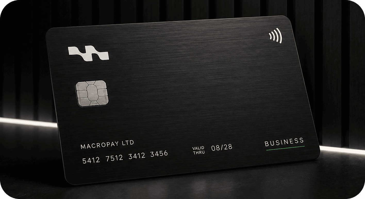 Black metal Macropay card